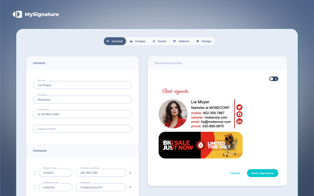 Email Signature & Email Tracker. MySignature - 截图 6