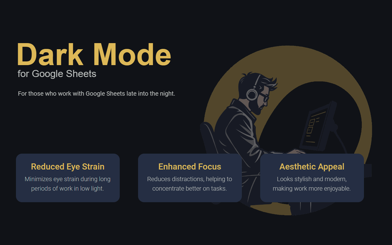 Google Sheets Dark Mode - 截图 1