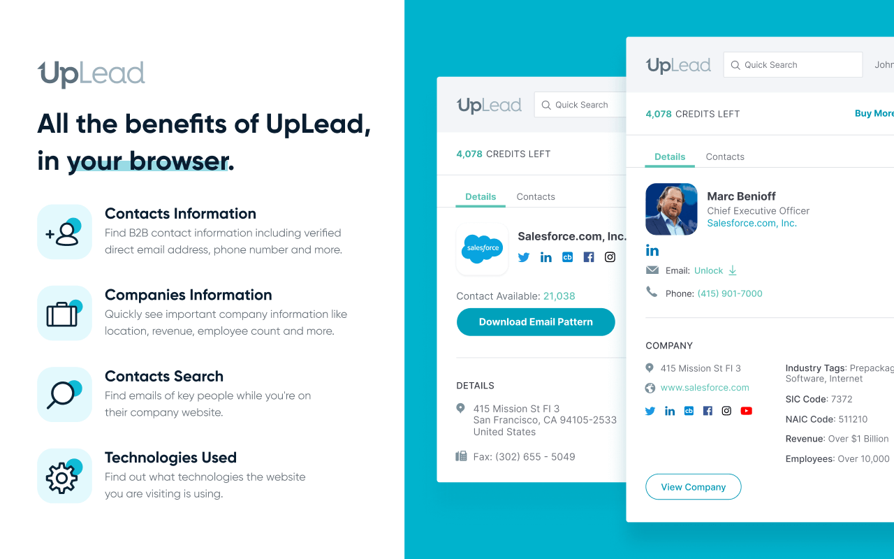 UpLead - Find Emails on Websites - 截图 4