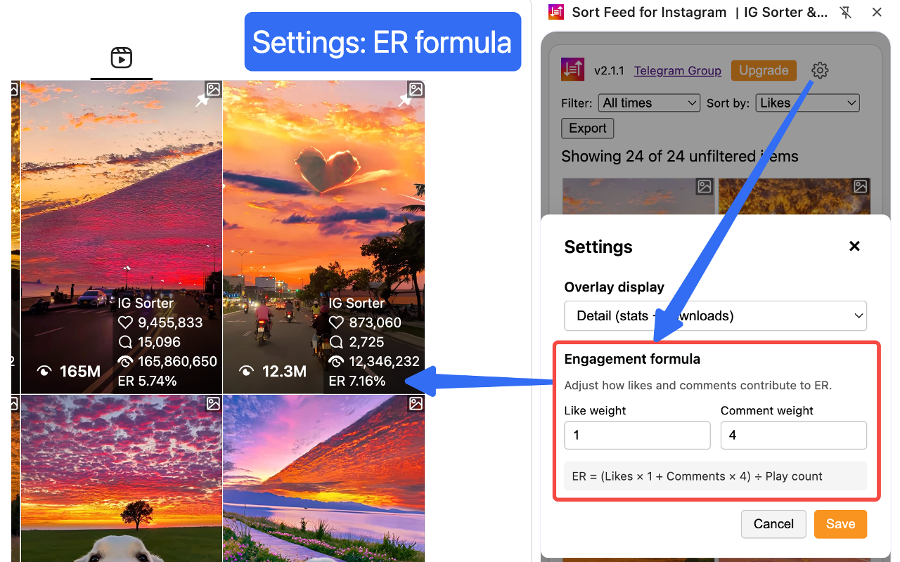 Sort Feed for Instagram - IG Sorter - SortFeed - 截图 2