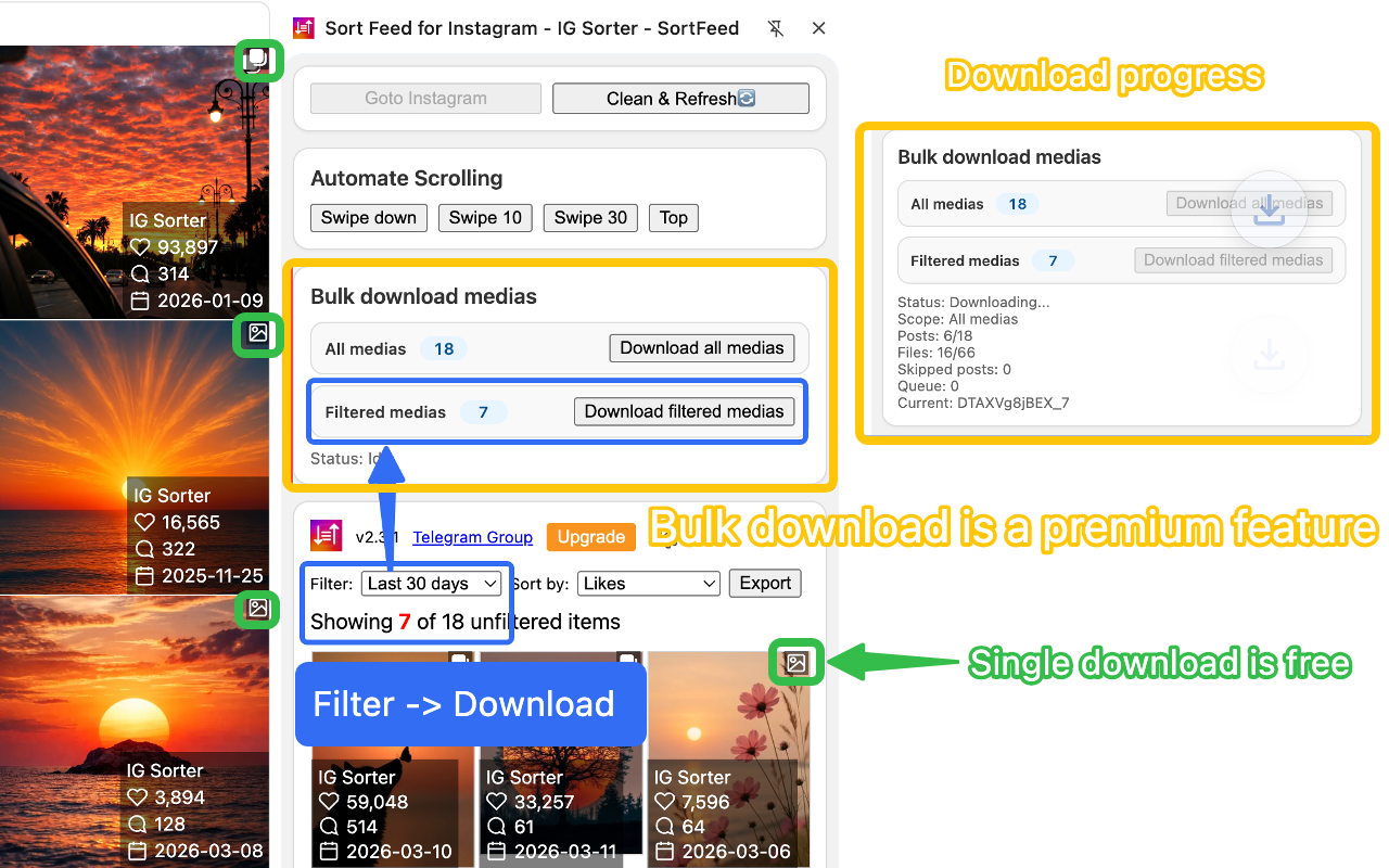 Sort Feed for Instagram - IG Sorter - SortFeed - 截图 3