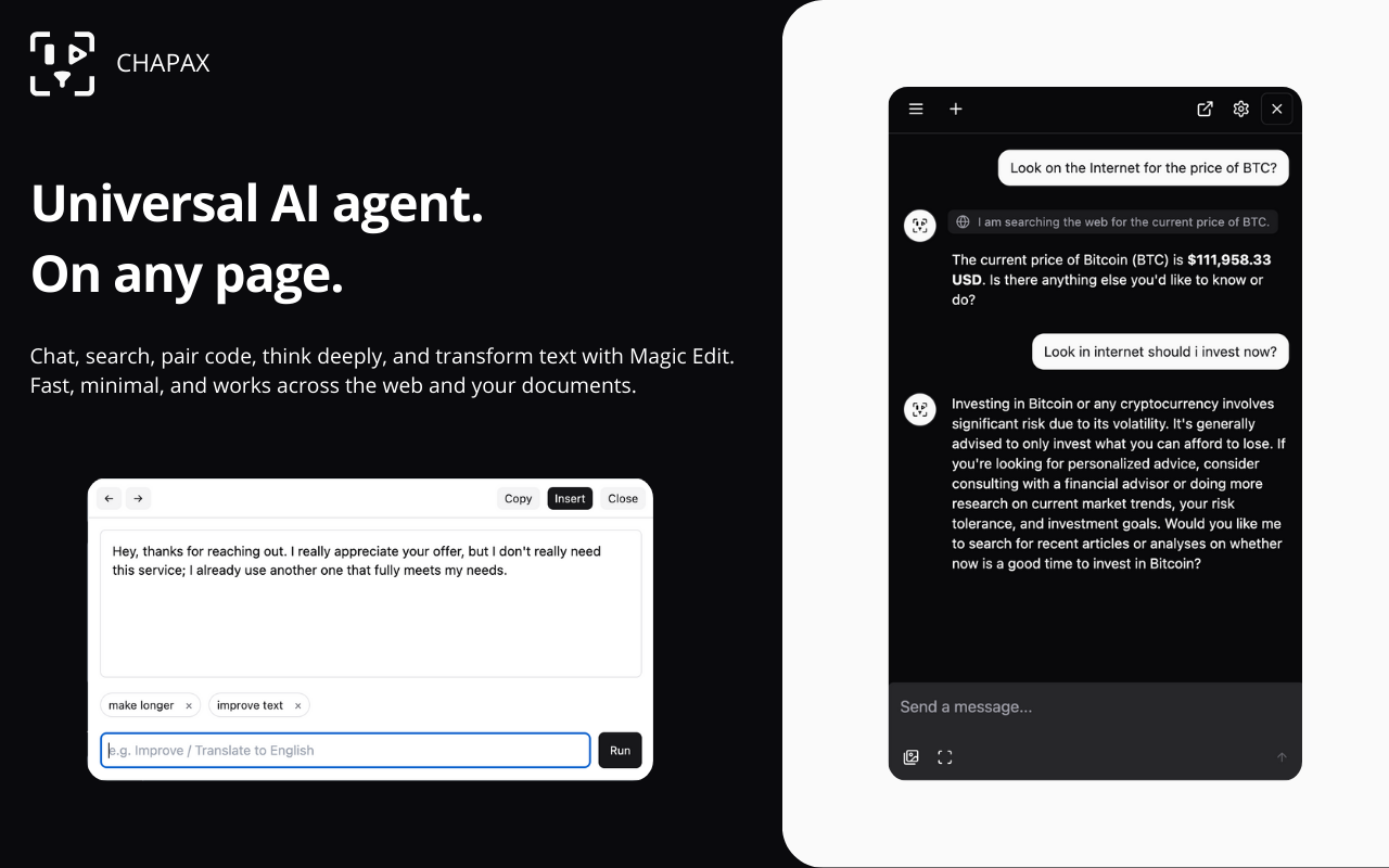 Chapax - Universal AI agent - 截图 2