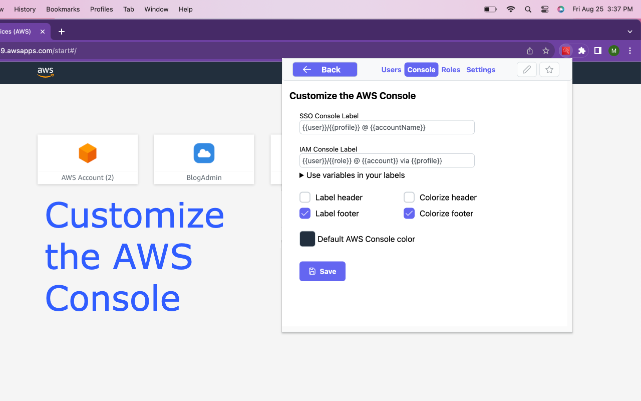 AWS SSO Extender - 截图 2