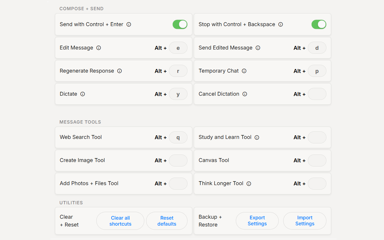 ChatGPT Custom Shortcuts Pro - 截图 5
