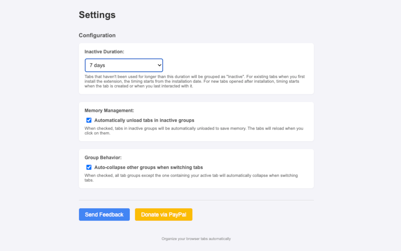 One Click Auto Tab Group - 截图 3