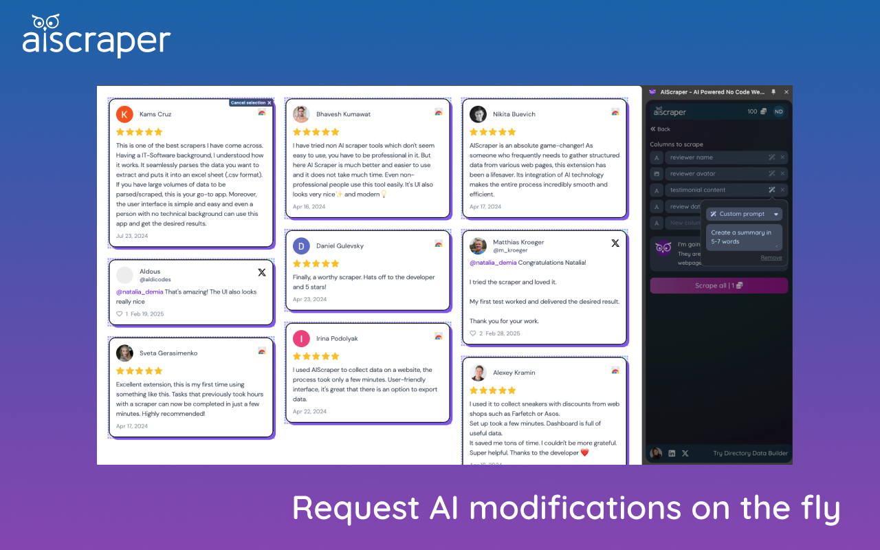 AIScraper - AI Powered No Code Web Scraping Tool - 截图 5
