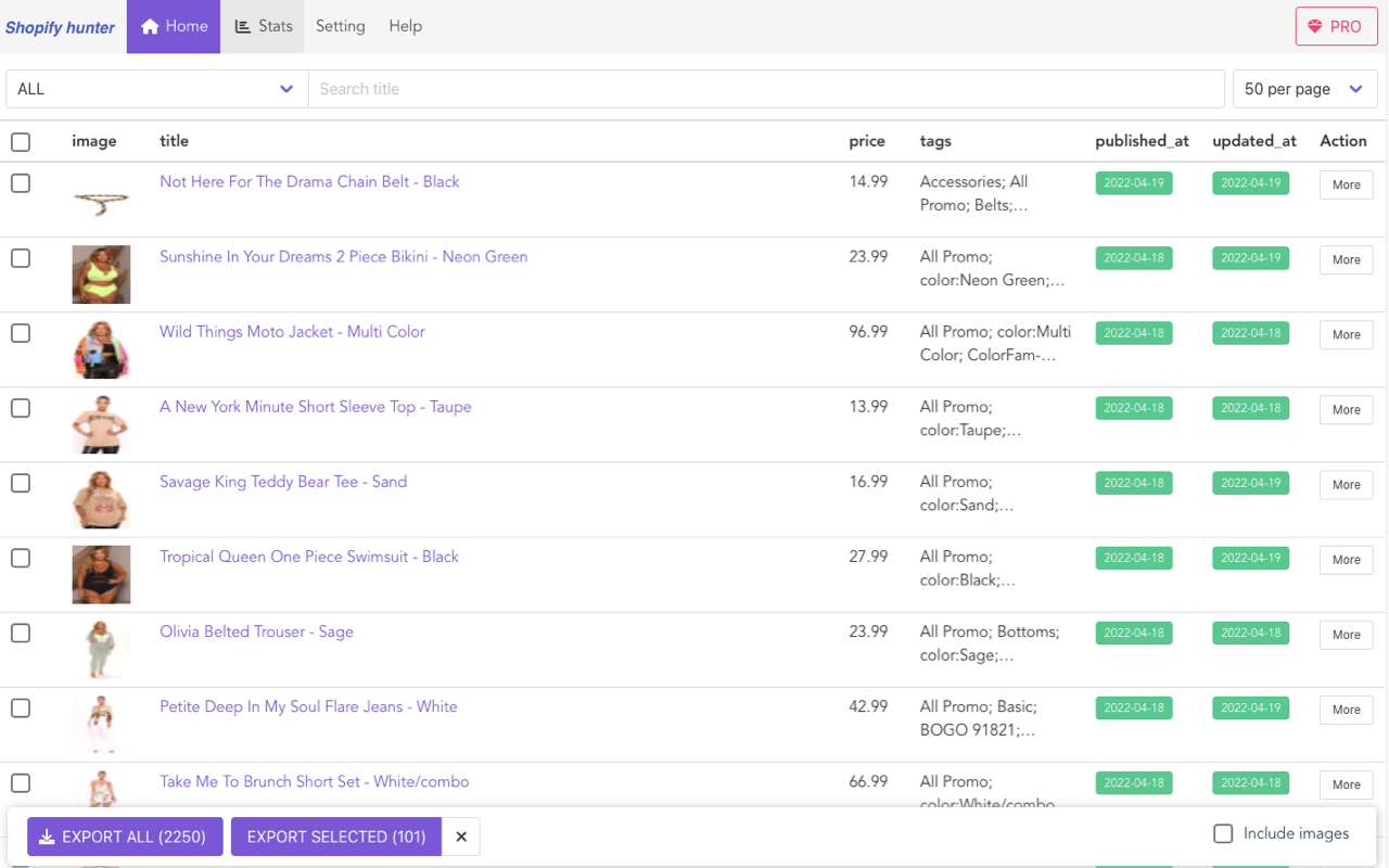 Shopify猎手 - 商品抓取导出店铺跟踪分析神器 - 截图 3