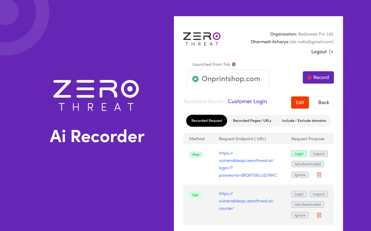 ZeroThreat AI Recorder – Most Intelligent DAST Tool - 截图 4