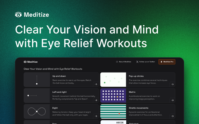 Eye Strain Relief: Exercises & Screen Shader - 截图 1