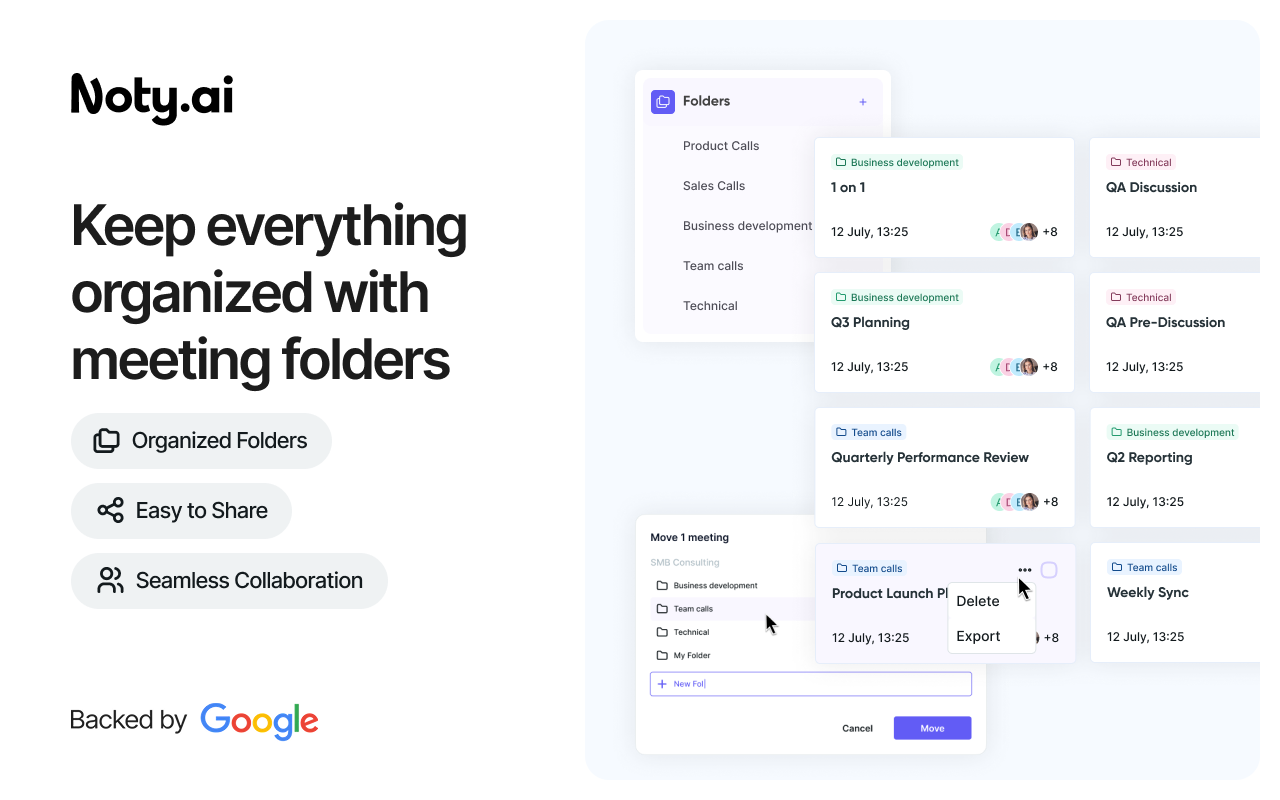 AI Note taker for Google Meet, by Noty.ai - 截图 1