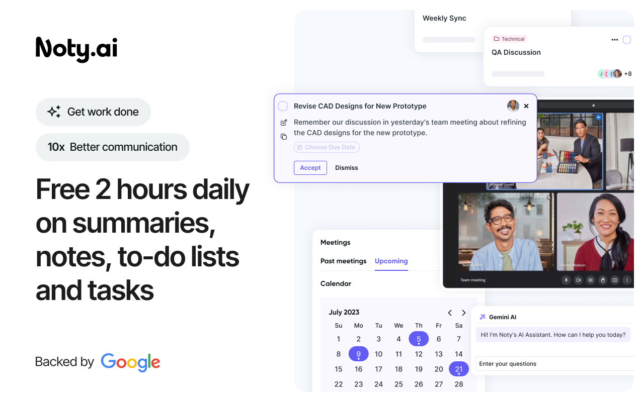 AI Note taker for Google Meet, by Noty.ai - 截图 5