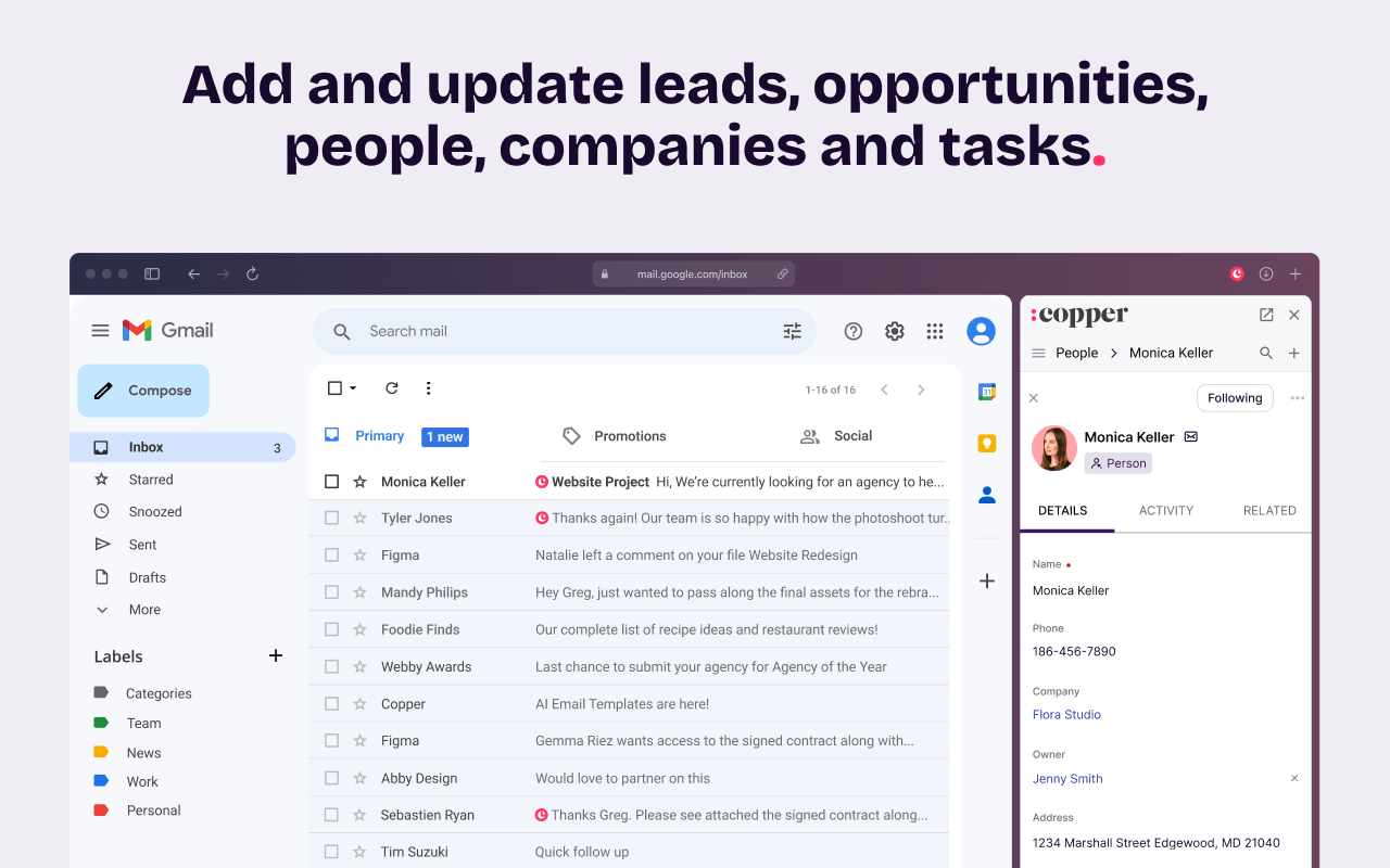 Copper CRM for Gmail and LinkedIn - 截图 5