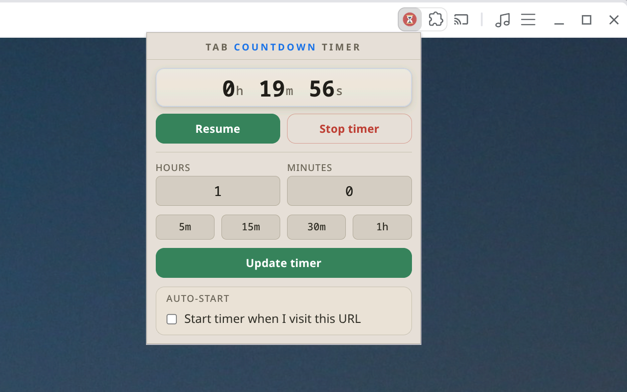 Tab Countdown Timer - 截图 2