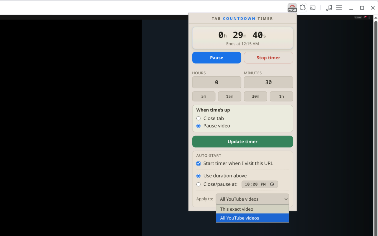 Tab Countdown Timer - 截图 3