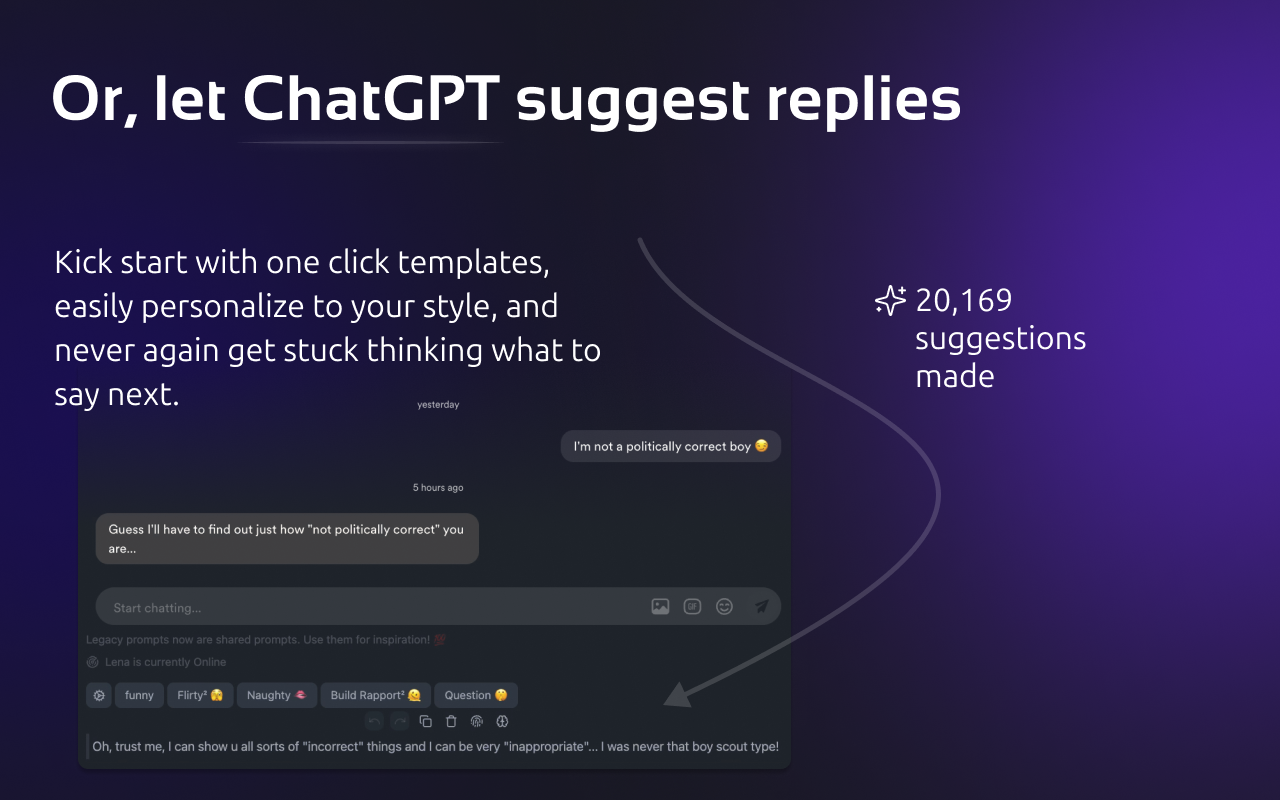 ChatGPT for Tinder & Bumble - get more dates - 截图 4