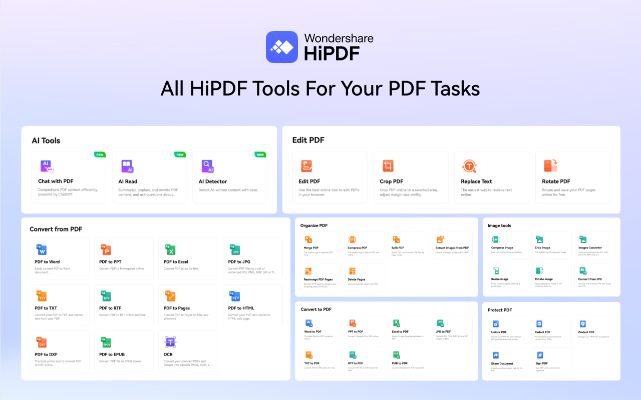 HiPDF – AI PDF Editor, Converter & PDF Tools Online - 截图 2