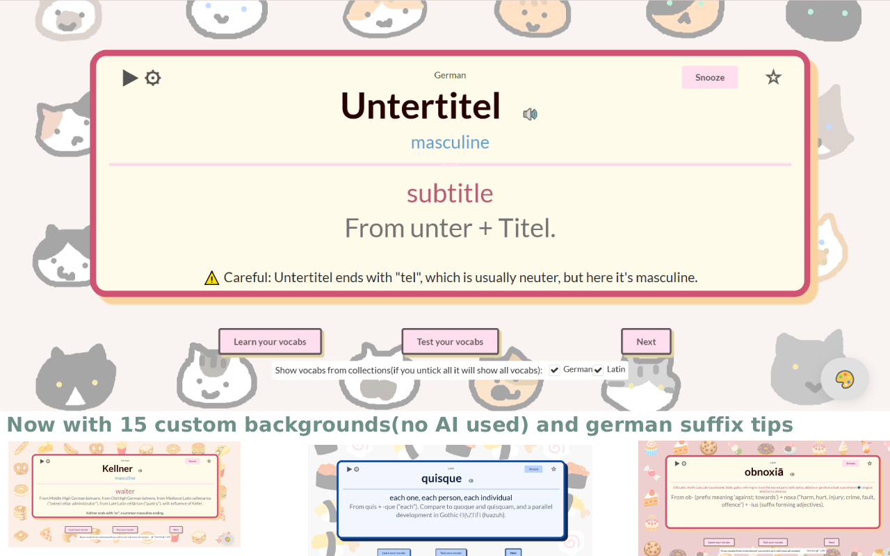 FLIZ - vocab and top most used sites on newtab, vocabulary tool - 截图 4