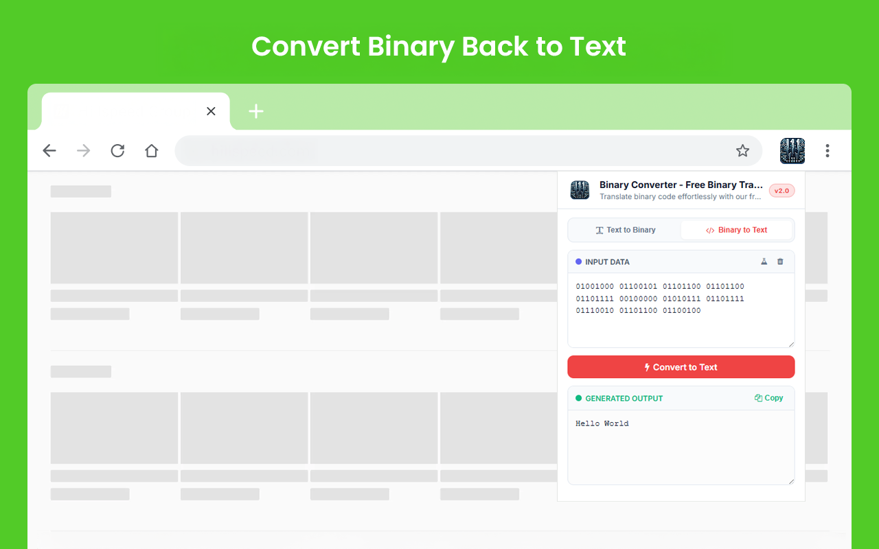 Binary Converter - Free Binary Translator - 截图 1