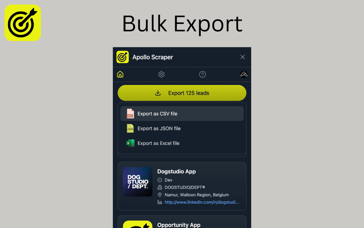 Apollo Scraper - 提取与导出 Apollo B2B 商业线索 - 截图 5