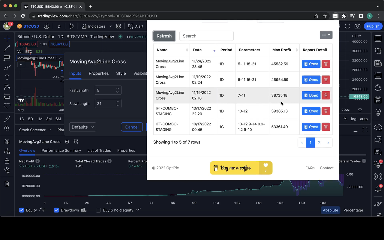 OptiPie TradingView Optimizer - 截图 1