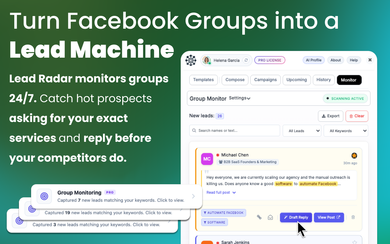 Facebook™ Groups #1 Auto Poster & Scheduler | LeadRadar | Group Posting PRO - 截图 4