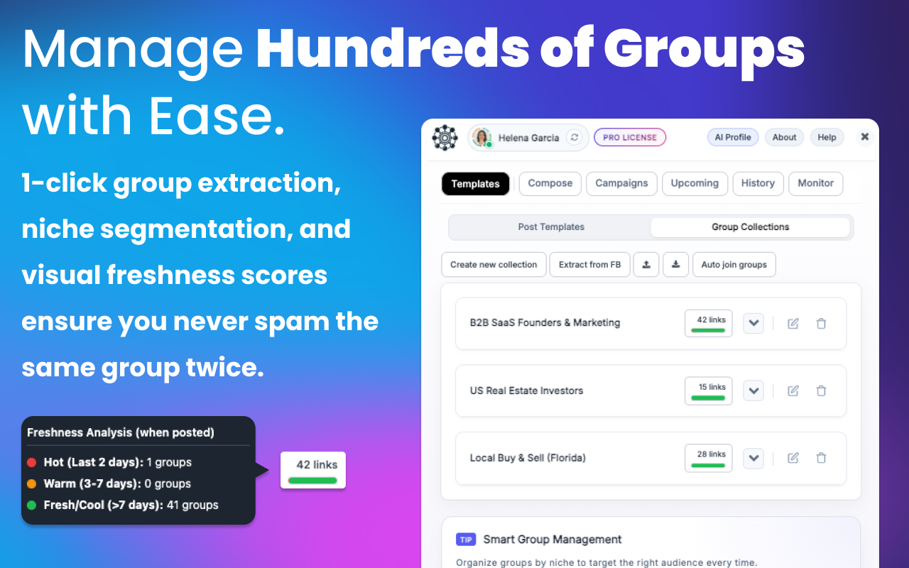 Facebook™ Groups #1 Auto Poster & Scheduler | LeadRadar | Group Posting PRO - 截图 5