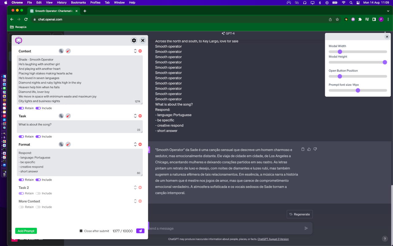 Promptris - Prompt Builder & Manager for ChatGPT & Claude - 截图 1