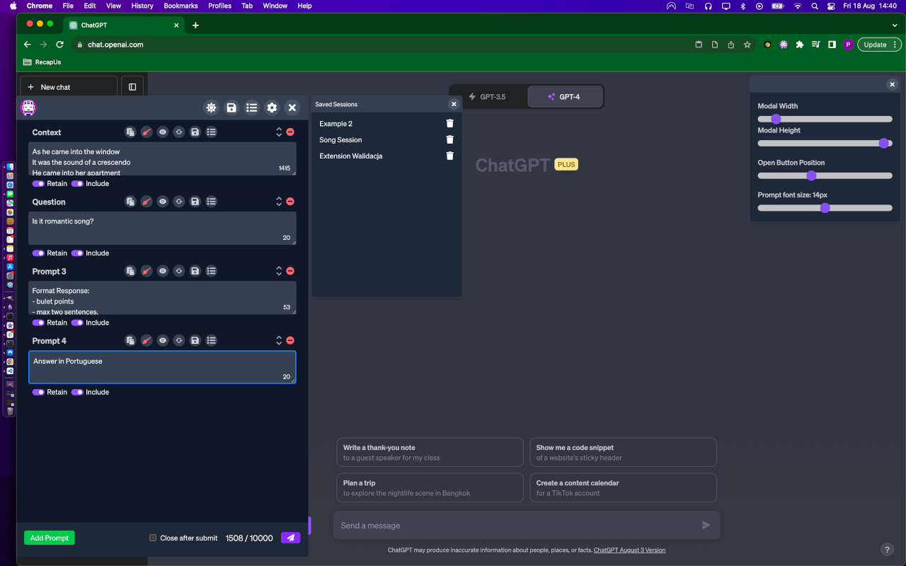 Promptris - Prompt Builder & Manager for ChatGPT & Claude - 截图 2