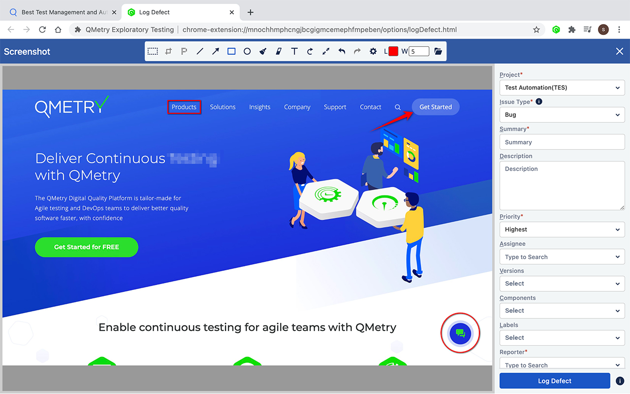 QMetry for Jira (QTM4J) - Exploratory Testing - 截图 3