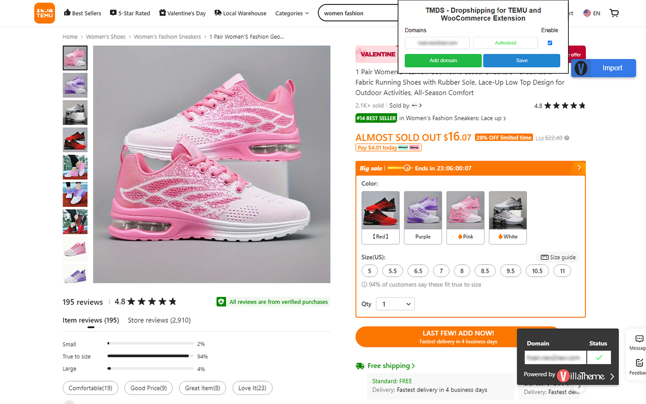 TMDS - Dropshipping for TEMU and WooCommerce Extension - 截图 2