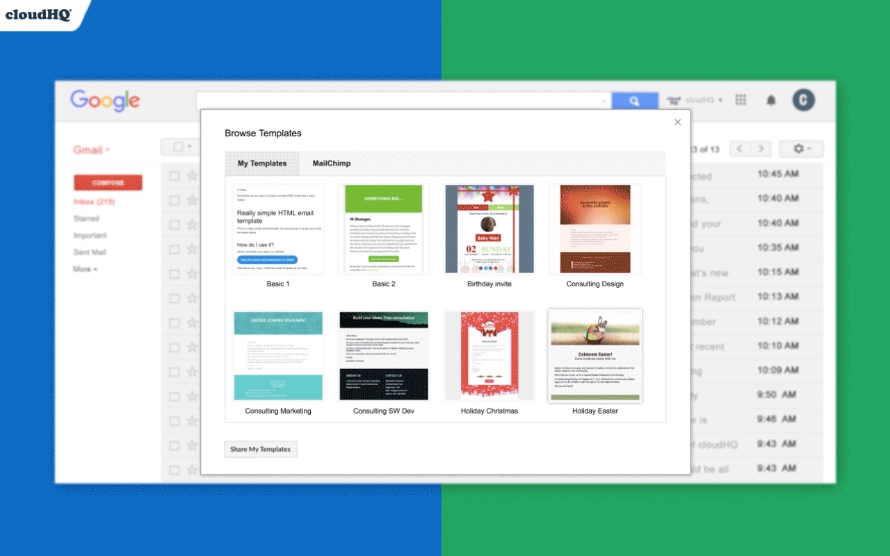 Gmail™ Email Templates by cloudHQ - 截图 3