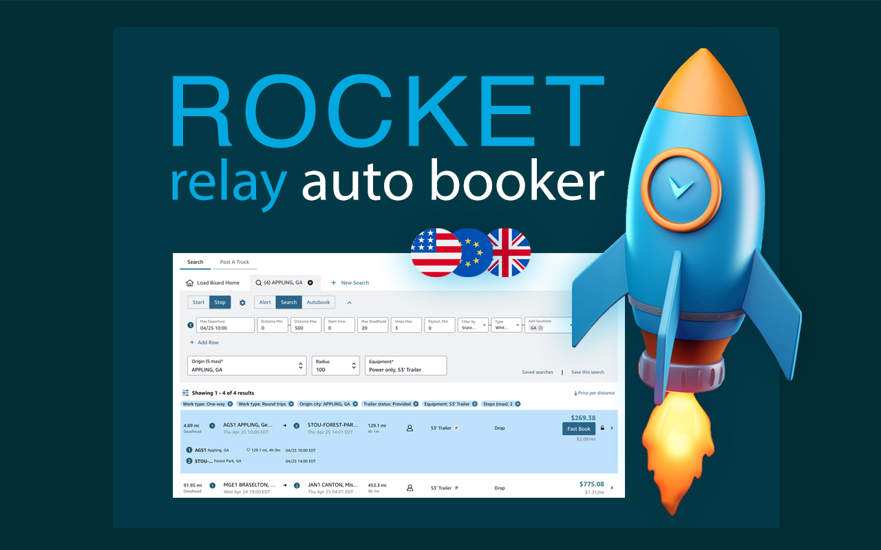 Relay Auto Booker Refresher Rocket Pro for Amazon Relay - 截图 5