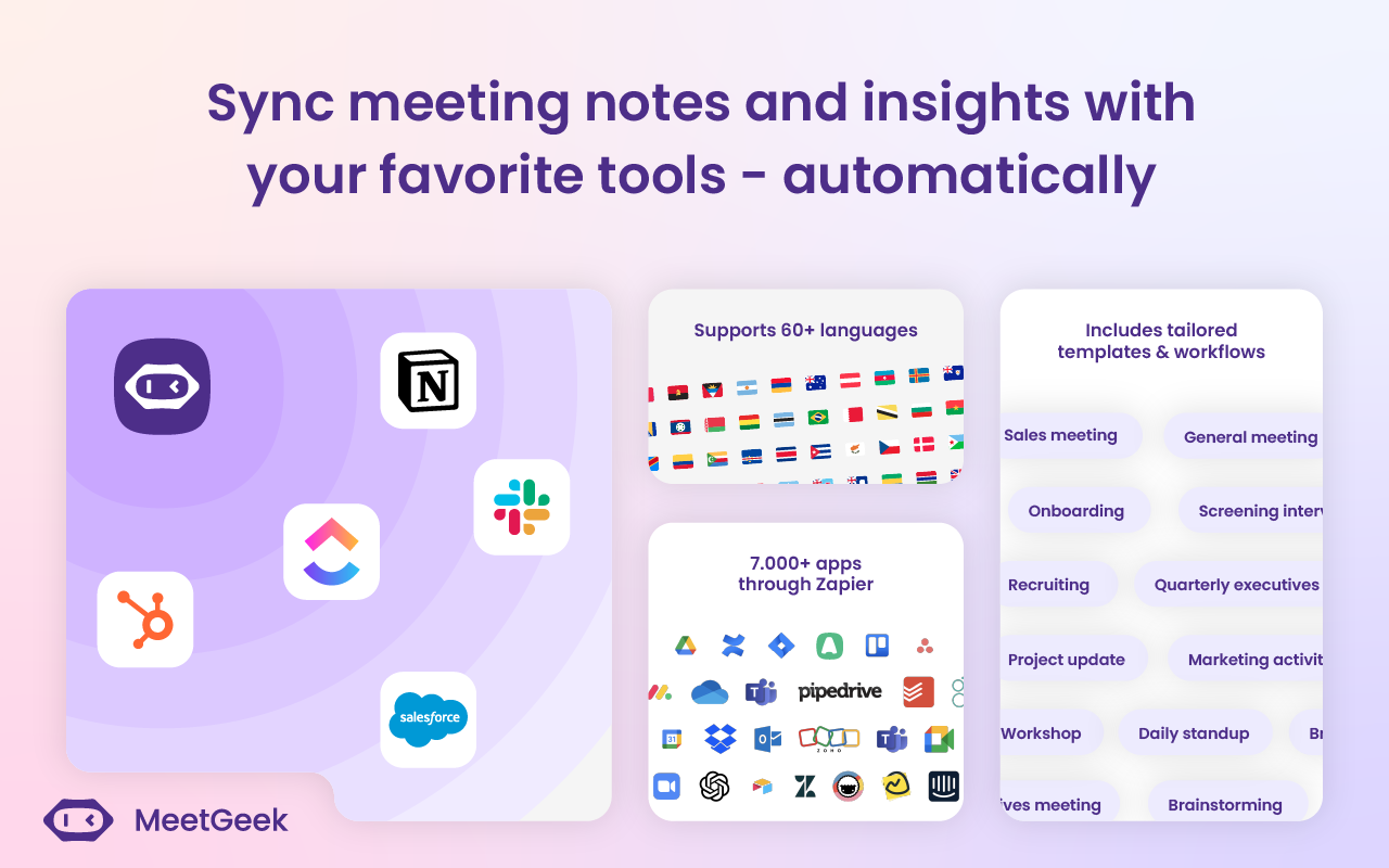 MeetGeek: AI Meeting Notes, Transcripts & Screen Recording - 截图 3