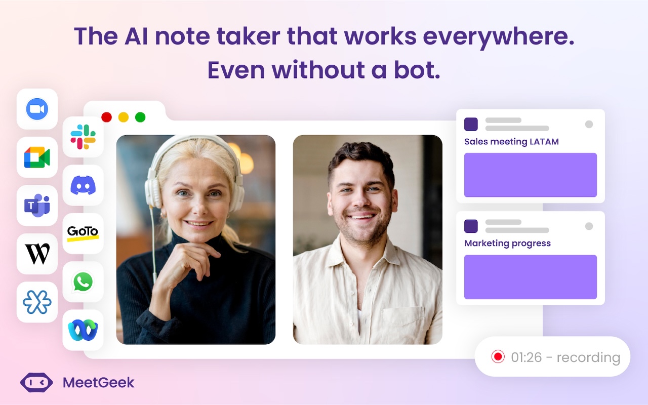 MeetGeek: AI Meeting Notes, Transcripts & Screen Recording - 截图 4