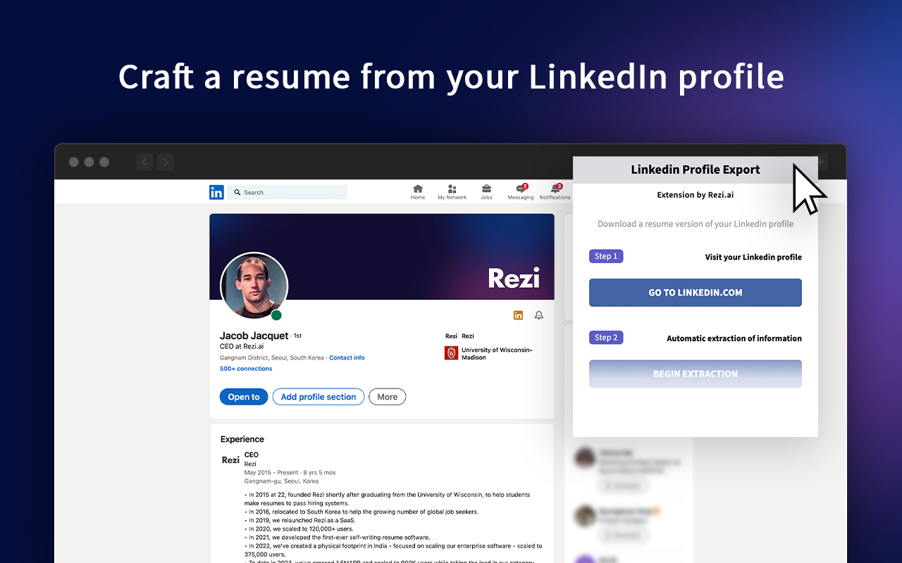 Profile to Resume - Rezi.ai - 截图 3
