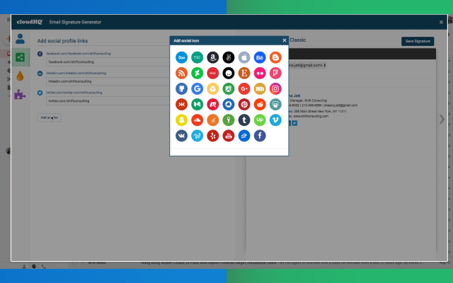 Email Signature Generator by cloudHQ - 截图 3