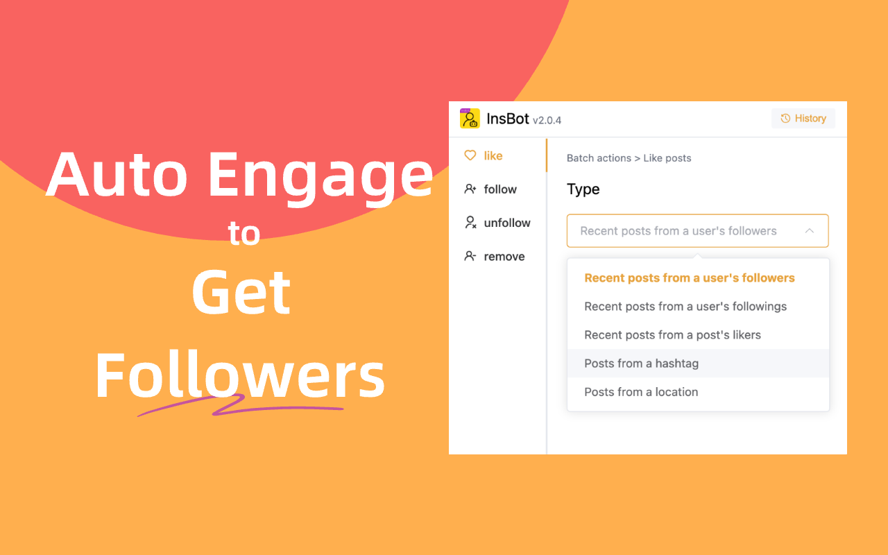 InsBot - Batch like / follow / unfllow - 截图 2