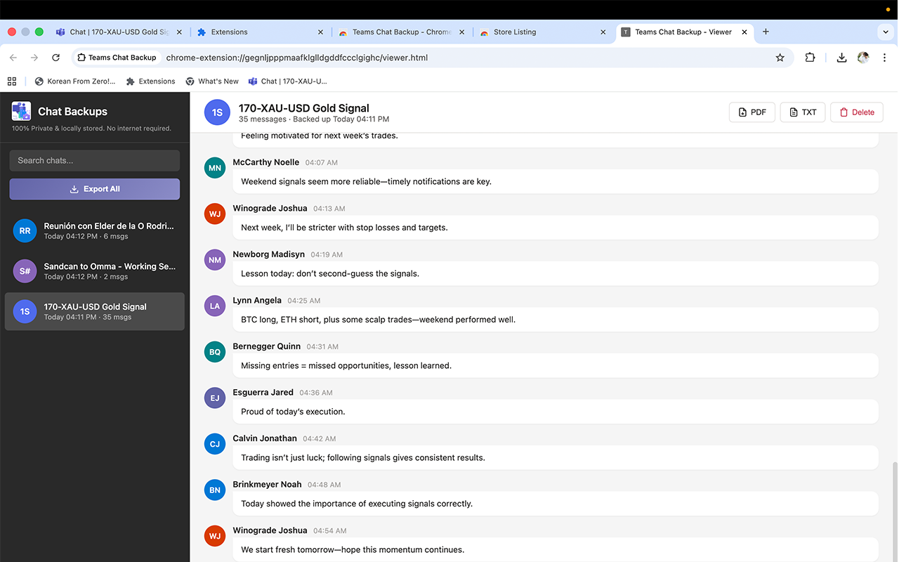 Teams Chat Backup - 截图 2