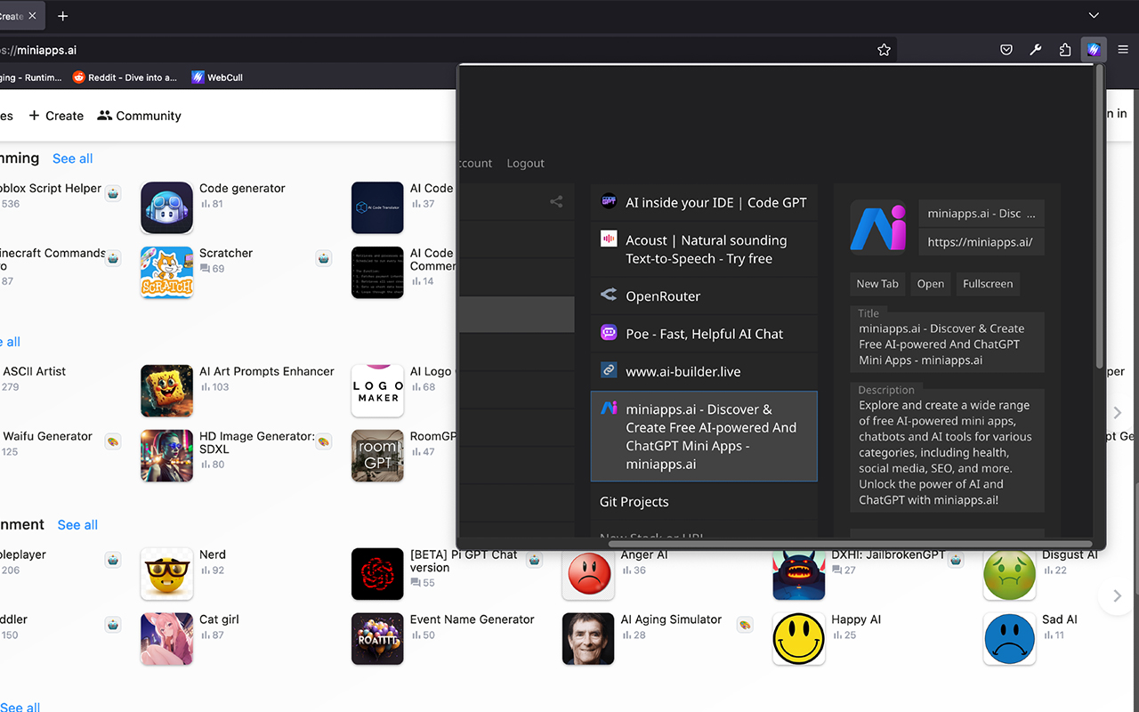 WebCull Bookmark Manager - 截图 2