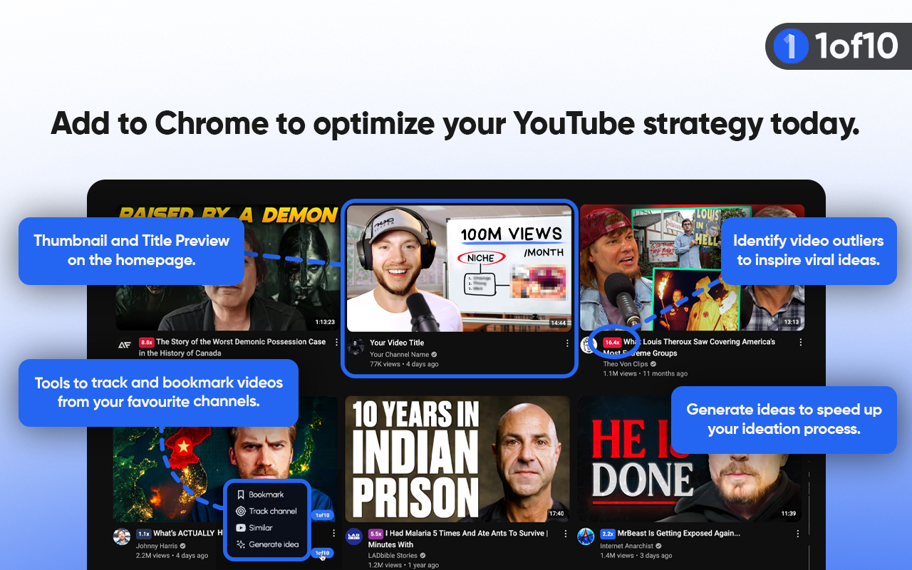 1of10.com - Optimization Tool For Youtube - 截图 1