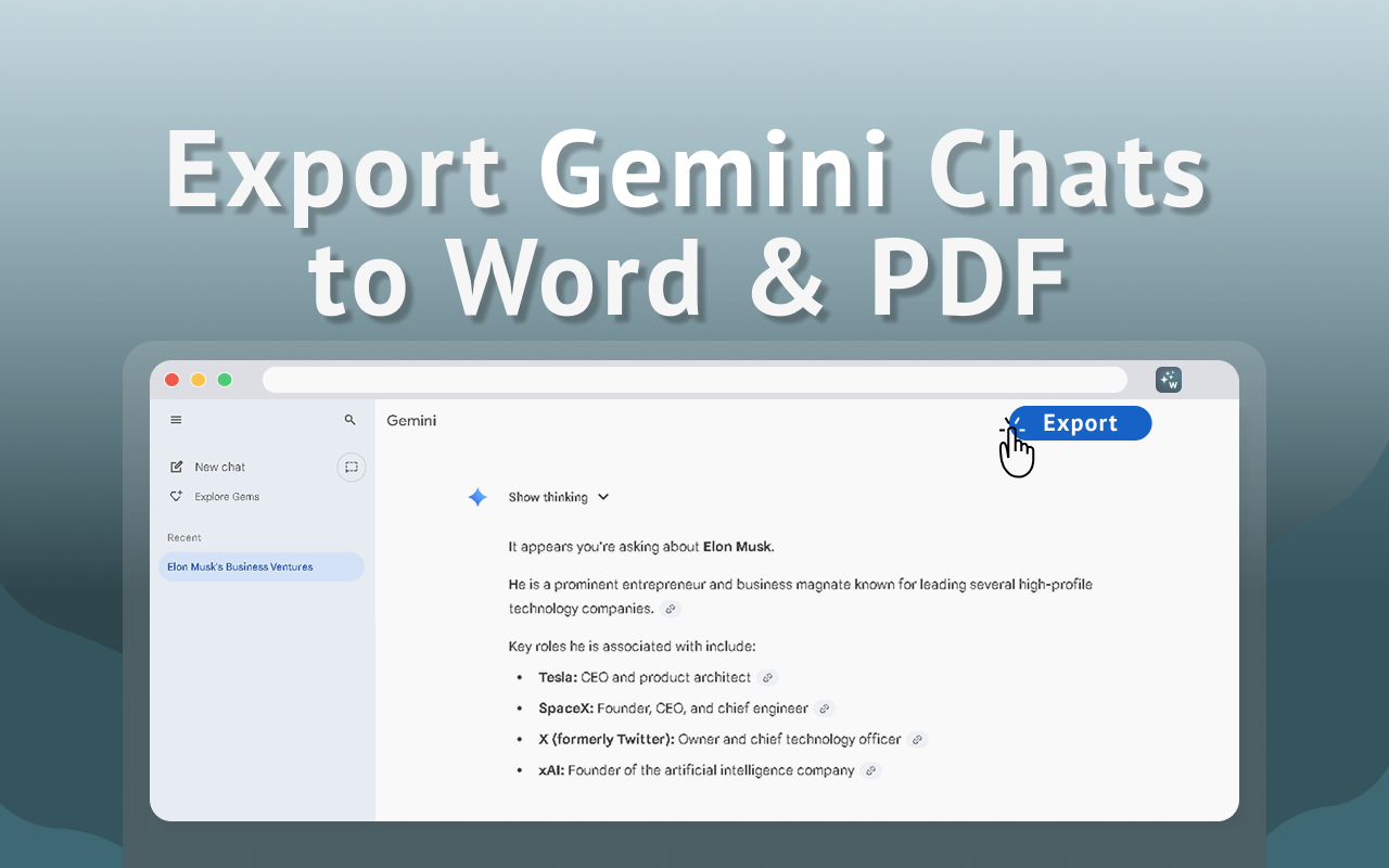 从 Gemini 导出聊天到 Word - 截图 2
