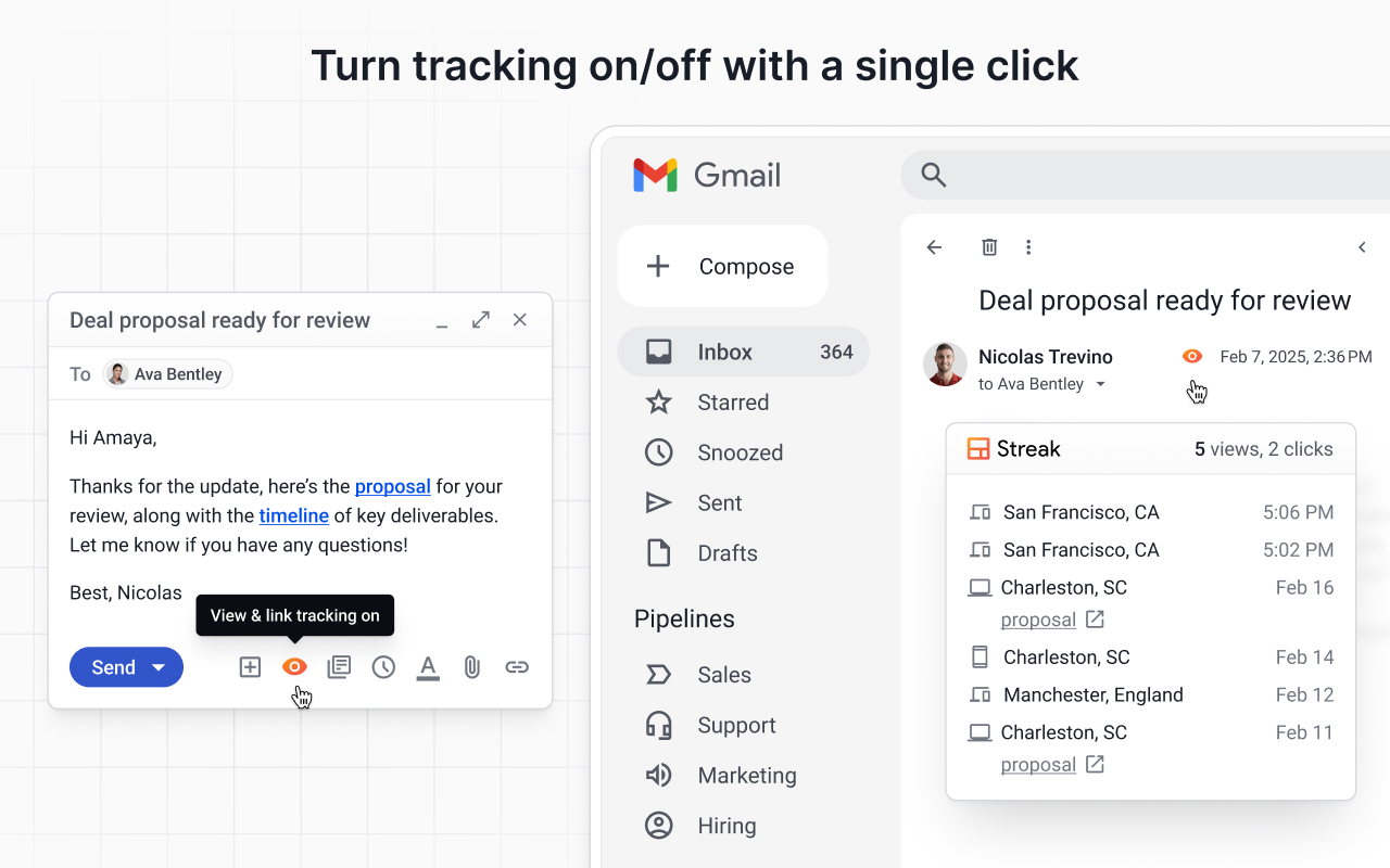 Streak Email Tracking for Gmail - 截图 1