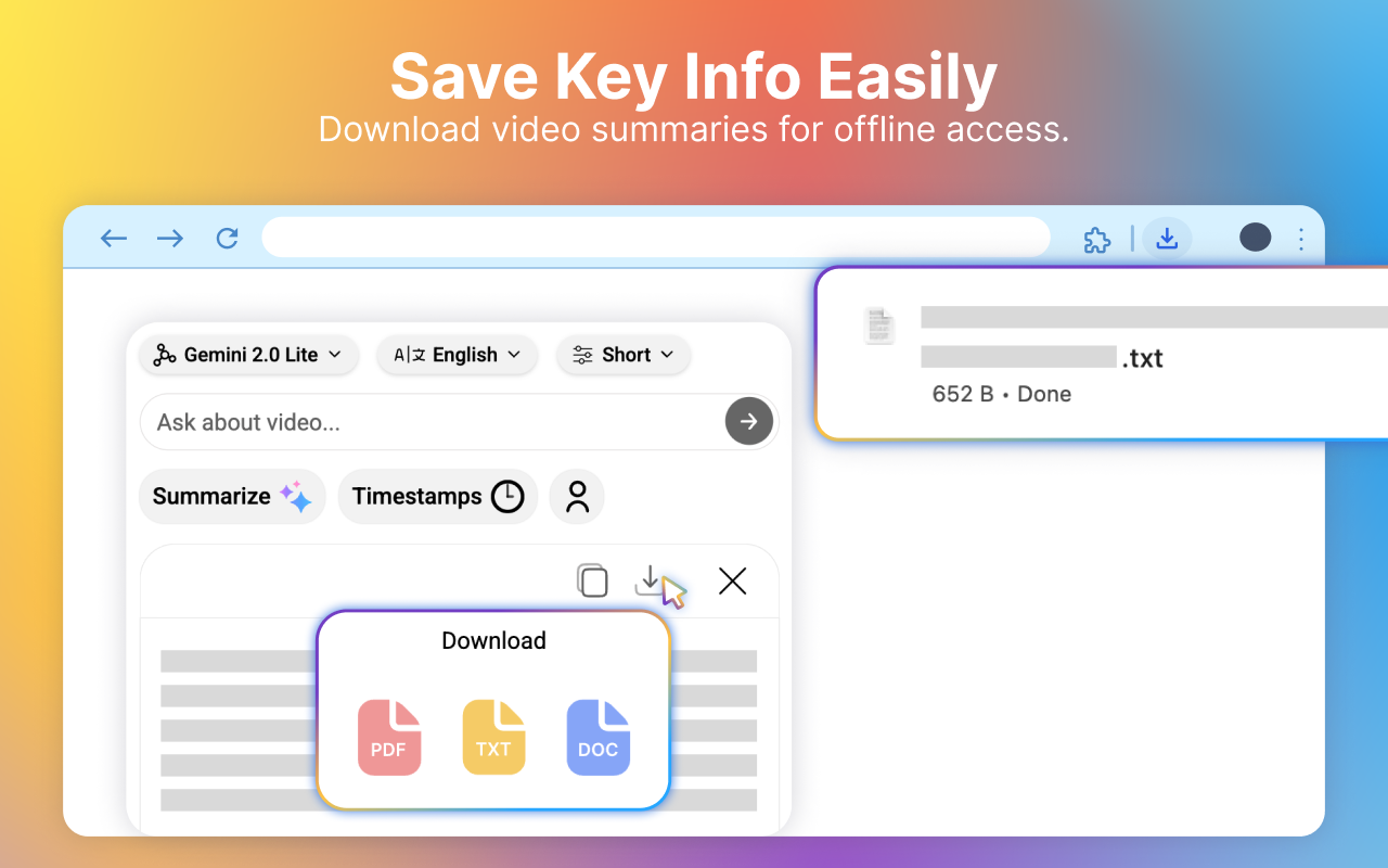 Clarify Al: YouTube Summaries - 截图 1