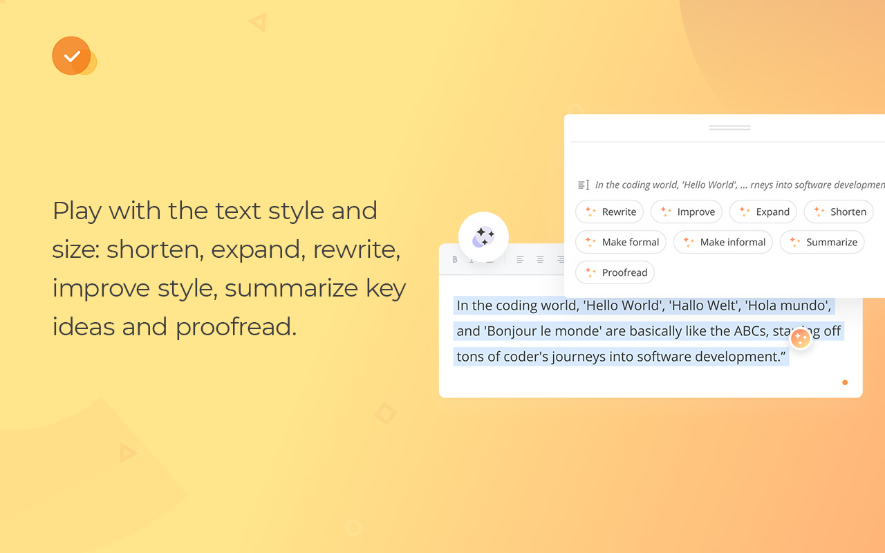 WProofreader: AI grammar check & rewrite tool - 截图 1