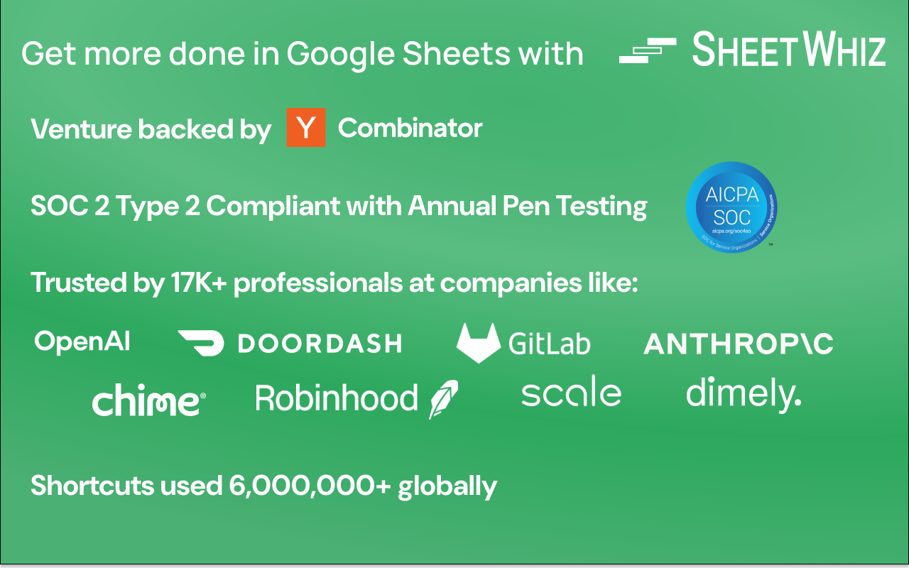 SheetWhiz: Excel & PPT Shortcuts, Tracing, & What-If for Sheets & Slides - 截图 3