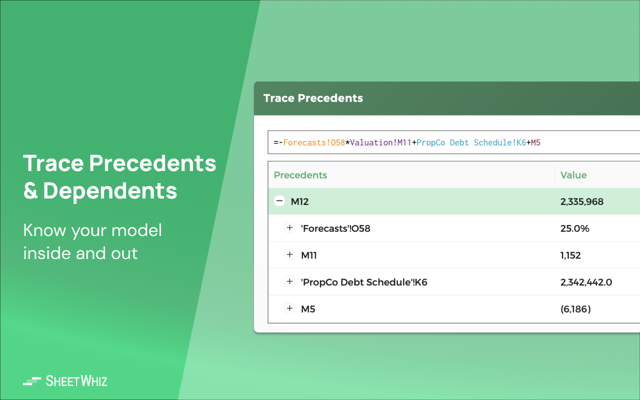 SheetWhiz: Excel & PPT Shortcuts, Tracing, & What-If for Sheets & Slides - 截图 5