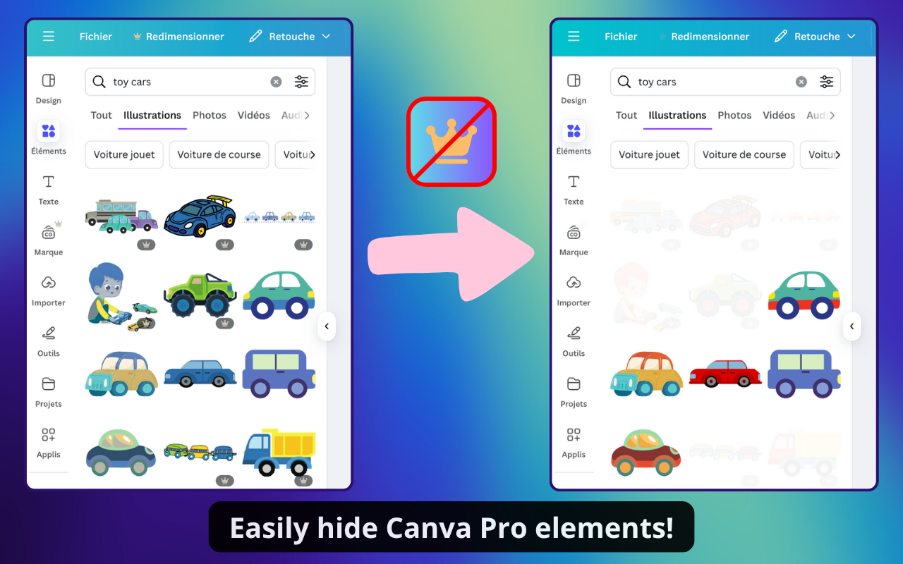 Canva Premium Remover – 隐藏 Pro 元素 - 截图 1