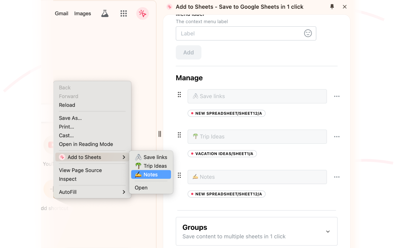 Add to Sheets - Save to Google Sheets in 1 click - 截图 5