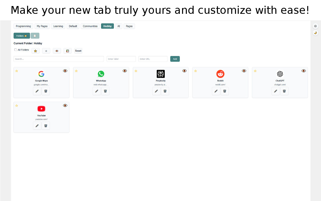 New Tab Page - HomeScreen (Custom Home Page) - 截图 2