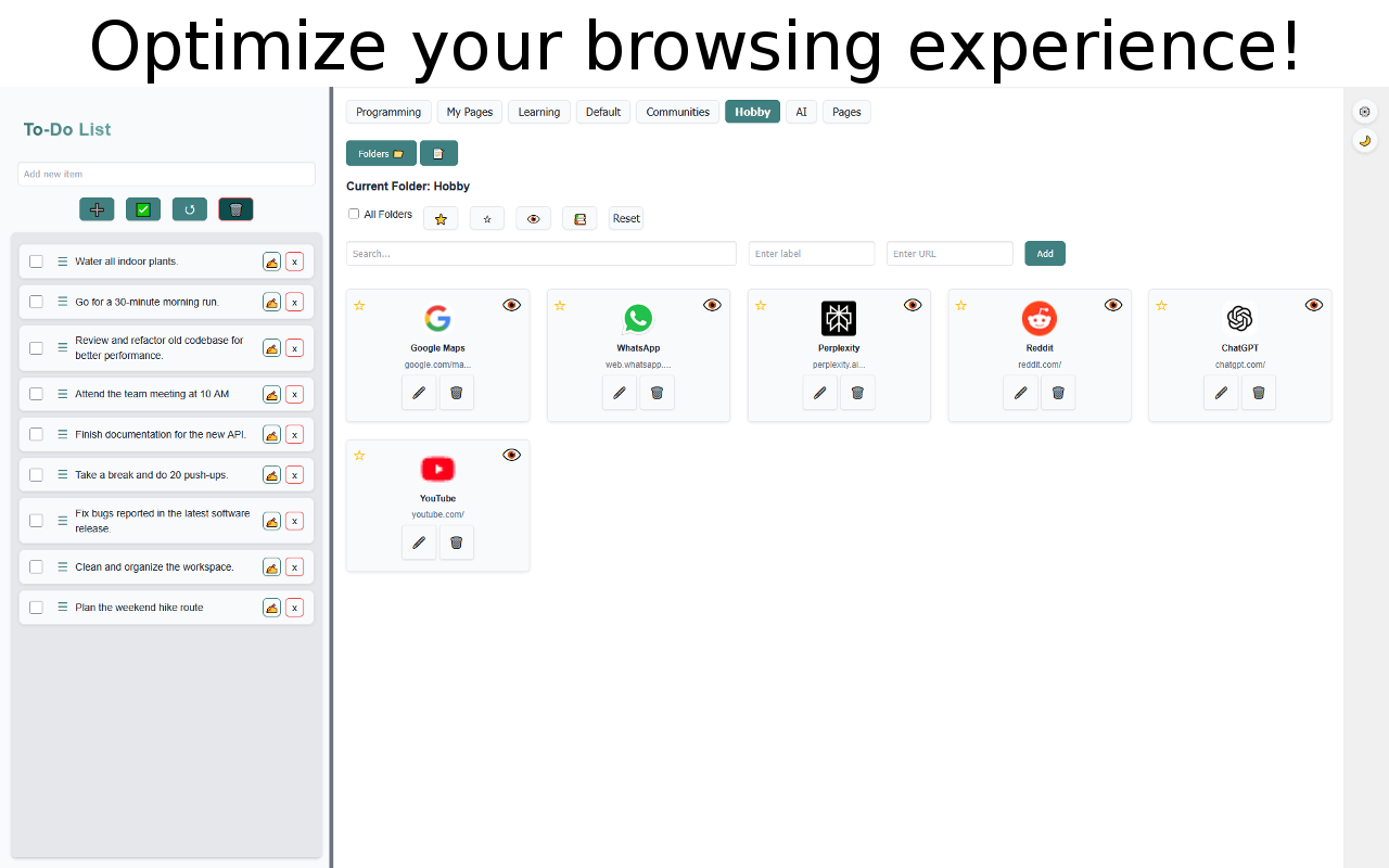 New Tab Page - HomeScreen (Custom Home Page) - 截图 4